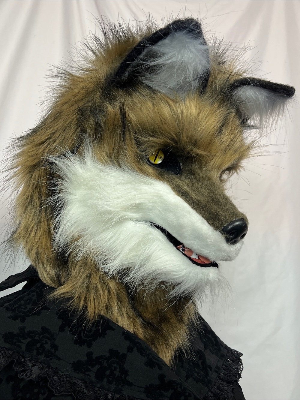 Faux Fur Furry Wolf Halloween Mask